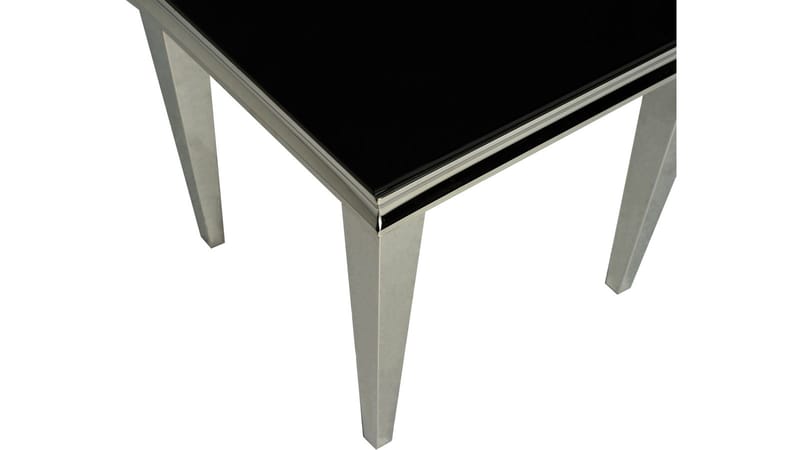 Sidobord Andvik 60x60x57 cm - Svart glas - Möbler - Bord & matgrupper - Avlastningsbord - Lampbord