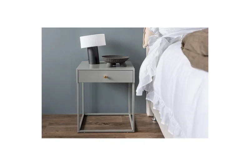 Sidobord Bakal - Ljusgrå - Möbler - Bord & matgrupper - Avlastningsbord - Lampbord