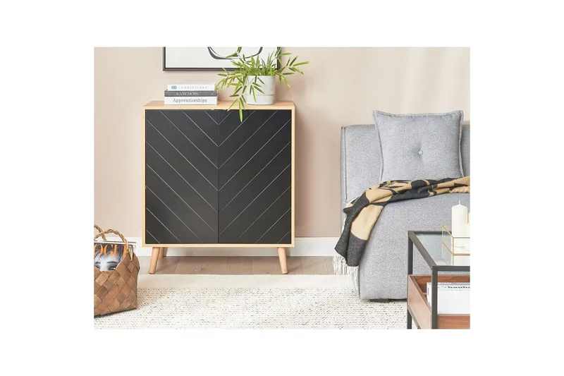 Sidobord Bristow Svart, ljust trä - Svart, ljust trä - Möbler - Bord & matgrupper - Avlastningsbord - Lampbord