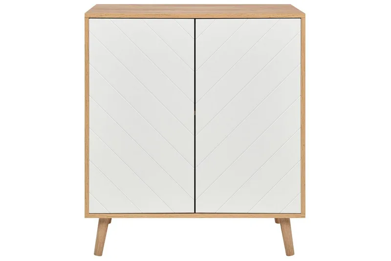 Sidobord Bristow Vit, ljust trä - Vit, ljust trä - Möbler - Bord & matgrupper - Avlastningsbord - Lampbord