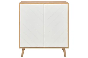 Sidobord Bristow Vit, ljust trä - Vit, ljust trä - Möbler - Bord & matgrupper - Avlastningsbord - Lampbord