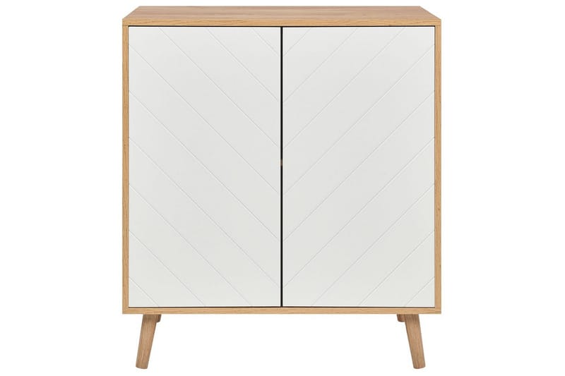 Sidobord Bristow Vit, ljust trä - Vit, ljust trä - Möbler - Bord & matgrupper - Avlastningsbord - Lampbord