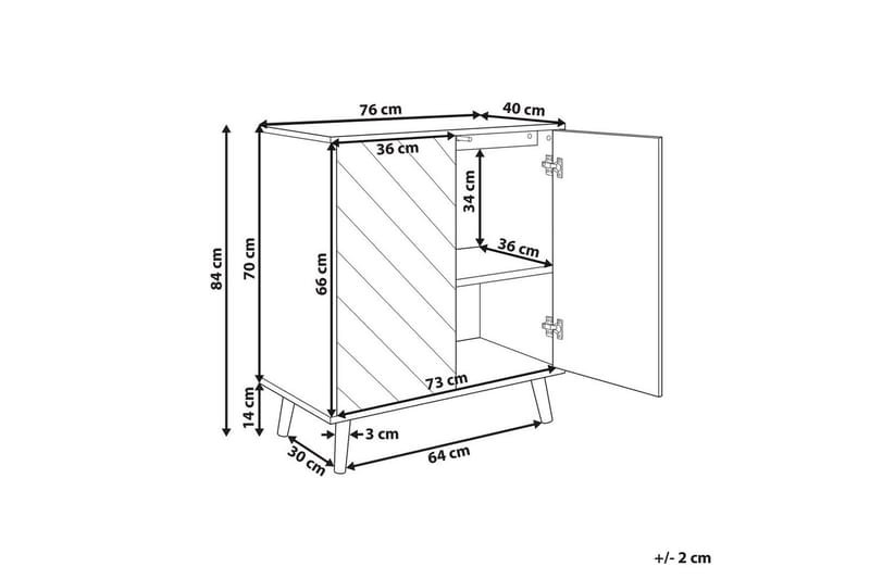 Sidobord Bristow Vit, ljust trä - Vit, ljust trä - Möbler - Bord & matgrupper - Avlastningsbord - Lampbord