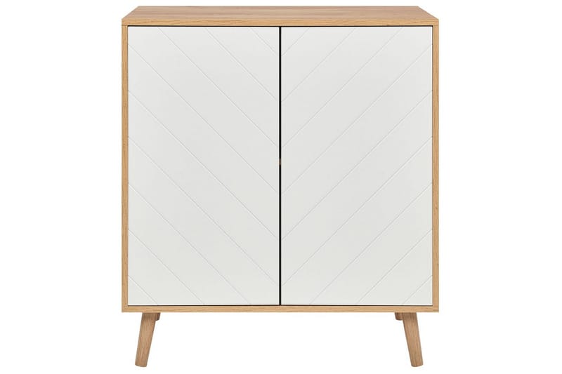 Sidobord Bristow Vit, ljust trä - Vit, ljust trä - Möbler - Bord & matgrupper - Avlastningsbord - Lampbord