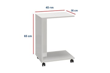 Sidobord Edwars Diamant / Vit - Vit - Möbler - Bord & matgrupper - Avlastningsbord - Lampbord