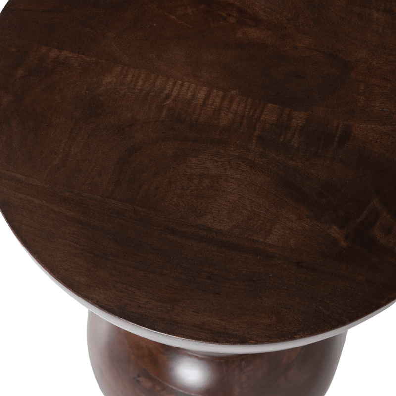 Sidobord Emel 40 cm Rund - Mörkbrun - Möbler - Bord & matgrupper - Avlastningsbord - Lampbord