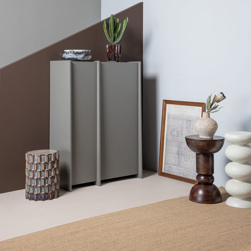 Sidobord Emel 40 cm Rund - Mörkbrun - Möbler - Bord & matgrupper - Avlastningsbord - Lampbord