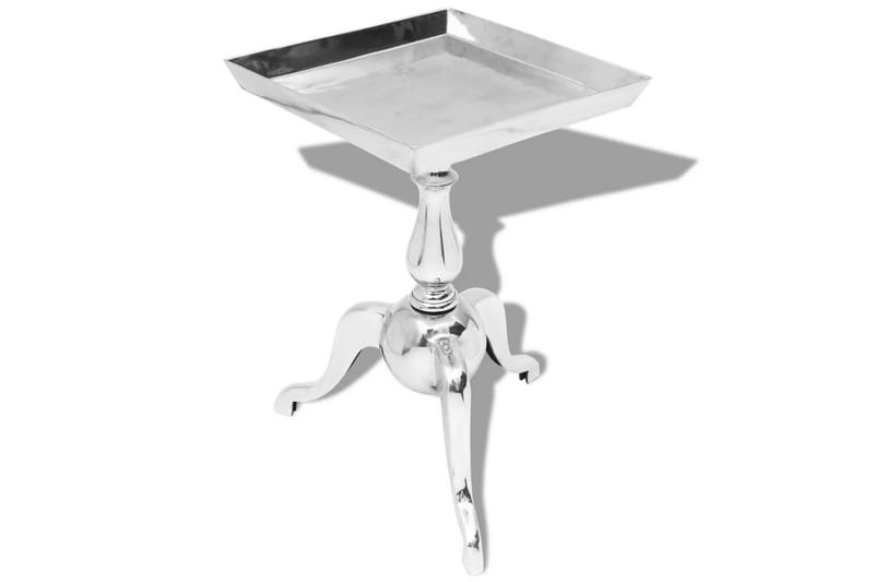 Sidobord fyrkantigt aluminium silver - Silver - Lampbord - Brickbord & småbord