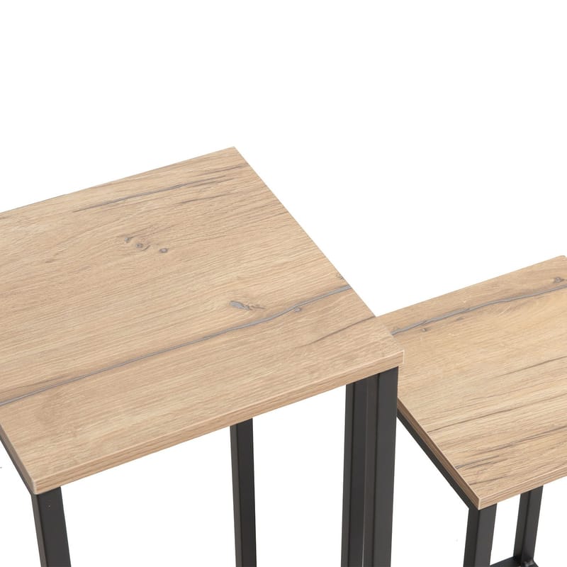 Sidobord Hannes 2-delars set 26x26x60 cm 22x22x40 cm - rustik melamin - Möbler - Bord & matgrupper - Avlastningsbord - Satsbord