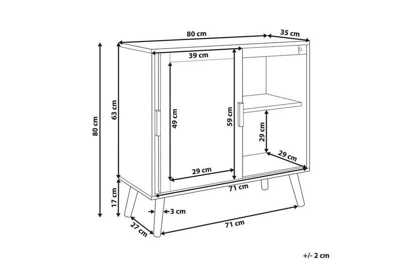 Sidobord Hodgen - Möbler - Bord & matgrupper - Avlastningsbord - Lampbord
