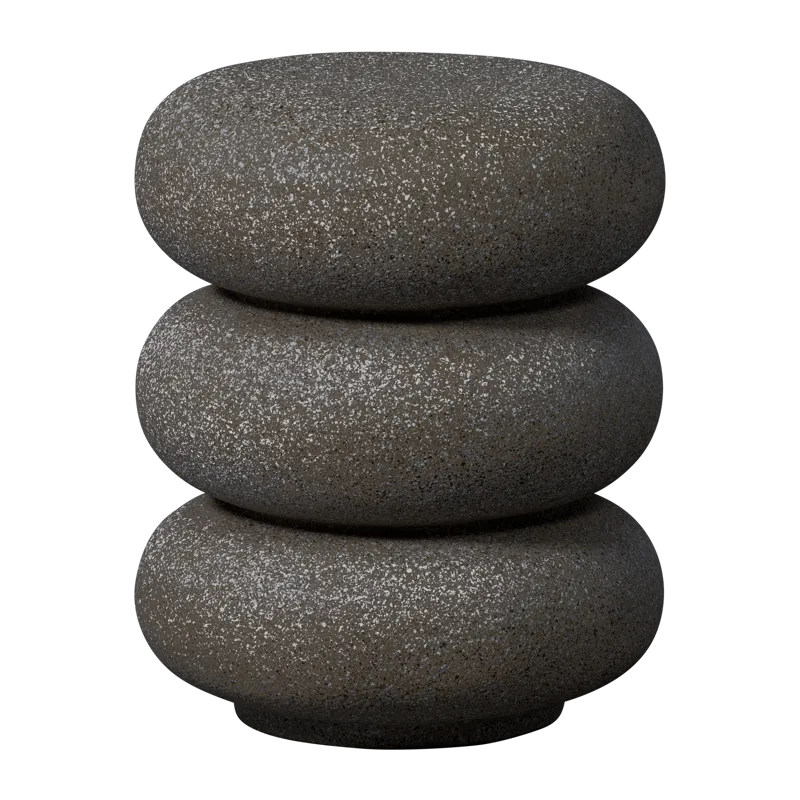 Sidobord Laurel 40 cm Rund, Svart