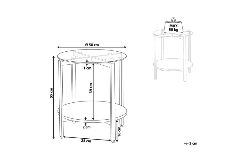 Sidobord Lovell Silver, ljust trä - Silver, ljust trä - Möbler - Bord & matgrupper - Avlastningsbord - Lampbord