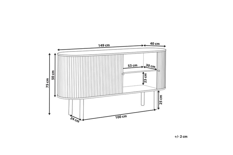 Sidobord Manara 149x40x75 cm - 149x40x75 cm - Möbler - Bord & matgrupper - Avlastningsbord - Lampbord