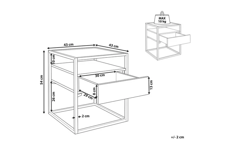 Sidobord Mauk - Möbler - Bord & matgrupper - Avlastningsbord - Lampbord