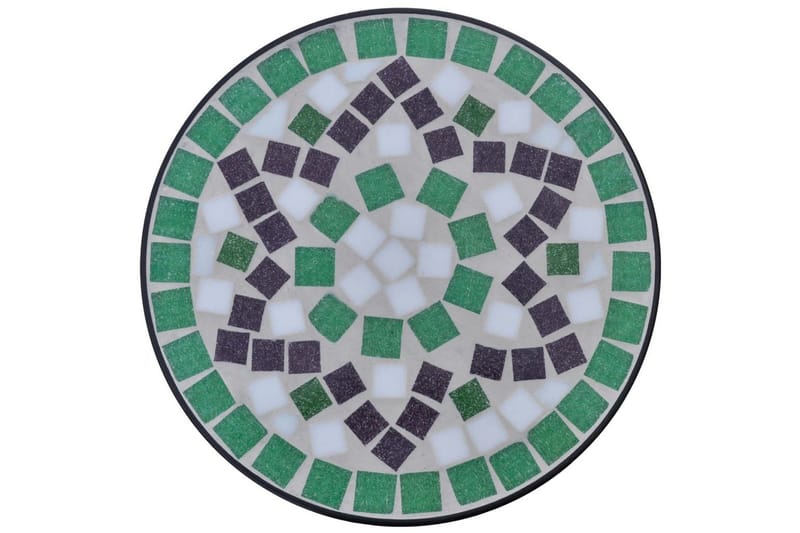 Sidobord med mosaik grön/vit - Grön - Lampbord - Brickbord & småbord