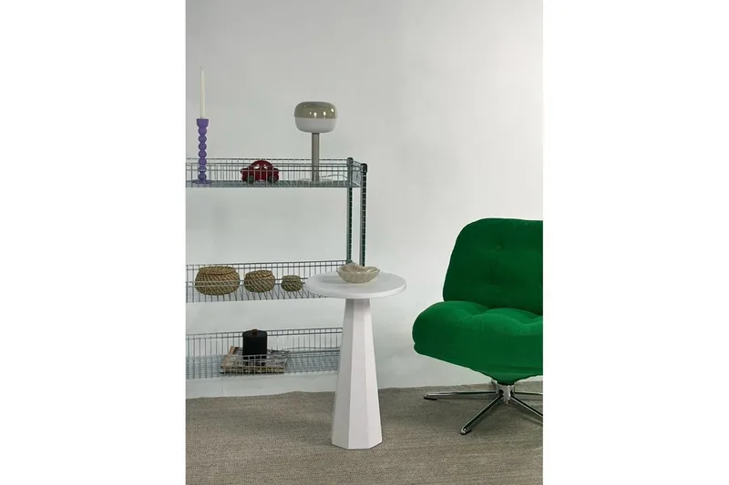 Sidobord Miu Vit - Vit - Möbler - Bord & matgrupper - Avlastningsbord - Lampbord