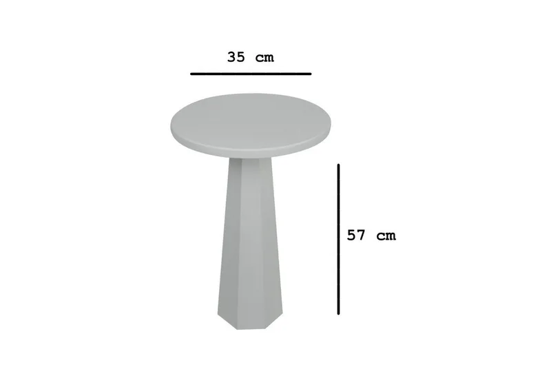 Sidobord Miu Vit - Vit - Möbler - Bord & matgrupper - Avlastningsbord - Lampbord
