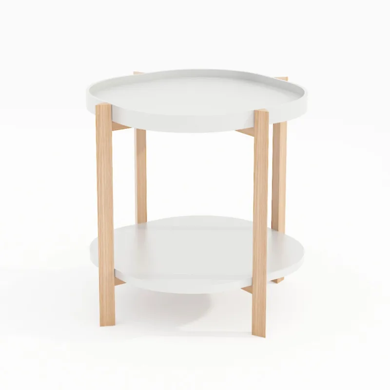 Sidobord Norah 50x50x55 cm - vit - Möbler - Bord & matgrupper - Avlastningsbord - Lampbord