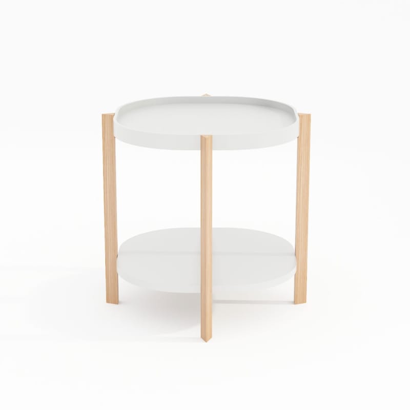 Sidobord Norah 50x50x55 cm - vit - Möbler - Bord & matgrupper - Avlastningsbord - Lampbord