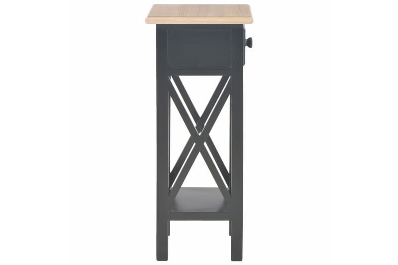 Sidobord svart 27x27x65,5 cm trä - Svart - Lampbord - Brickbord & småbord