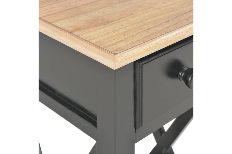 Sidobord svart 27x27x65,5 cm trä - Svart - Lampbord - Brickbord & småbord