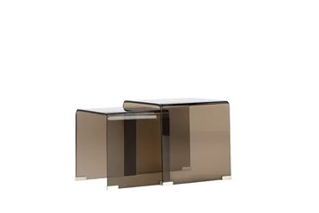 Sidobord Telemark 36 cm - Bruntonat glas - Möbler - Bord & matgrupper - Avlastningsbord - Satsbord