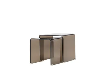 Sidobord Telemark 36 cm - Bruntonat glas - Möbler - Bord & matgrupper - Avlastningsbord - Satsbord