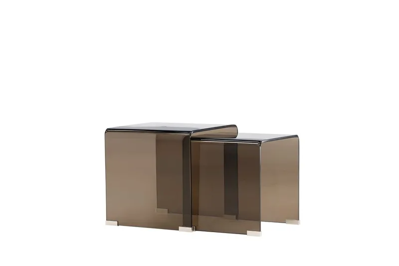 Sidobord Telemark 36 cm - Bruntonat glas - Möbler - Bord & matgrupper - Avlastningsbord - Satsbord