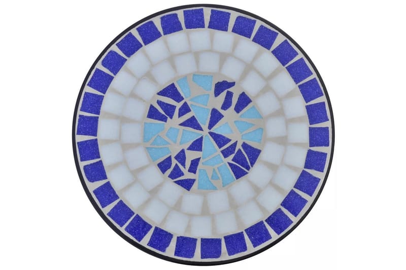 Sidobord Terrakotta blått, vitt 60 cm - Blå - Lampbord - Brickbord & småbord