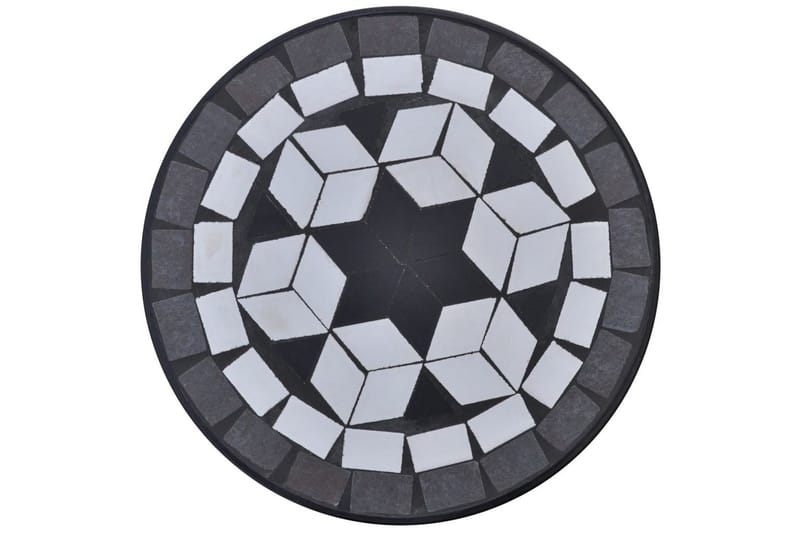 Sidobord Terrakotta svart, vitt 60 cm - Svart - Lampbord - Brickbord & småbord