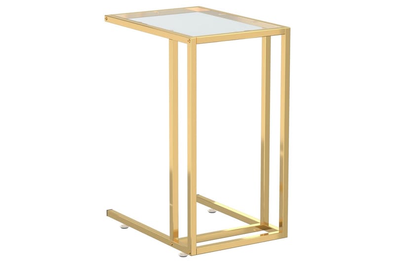 Sidobord till datorbord genomskinligt 50x35x65 cm härdat gla - Transparent - Möbler - Bord & matgrupper - Avlastningsbord - Lampbord