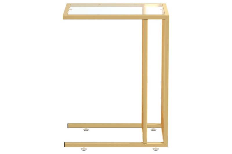 Sidobord till datorbord genomskinligt 50x35x65 cm härdat gla - Transparent - Möbler - Bord & matgrupper - Avlastningsbord - Lampbord