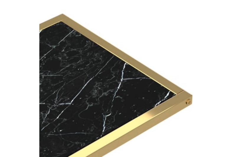 Sidobord till datorbord svart marmor 50x35x65 cm härdat glas - Svart - Möbler - Bord & matgrupper - Avlastningsbord - Lampbord