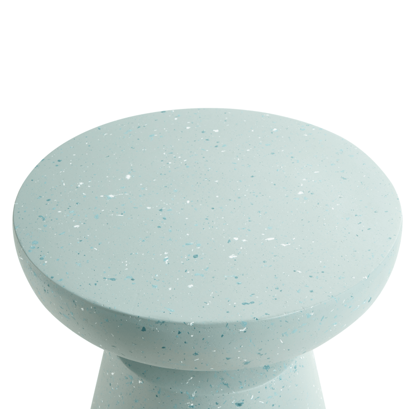 Sidobord utomhus Mincio 45 cm Terrazzoeffekt - Grön - Utemöbler - Balkong - Balkongmöbler - Balkongbord