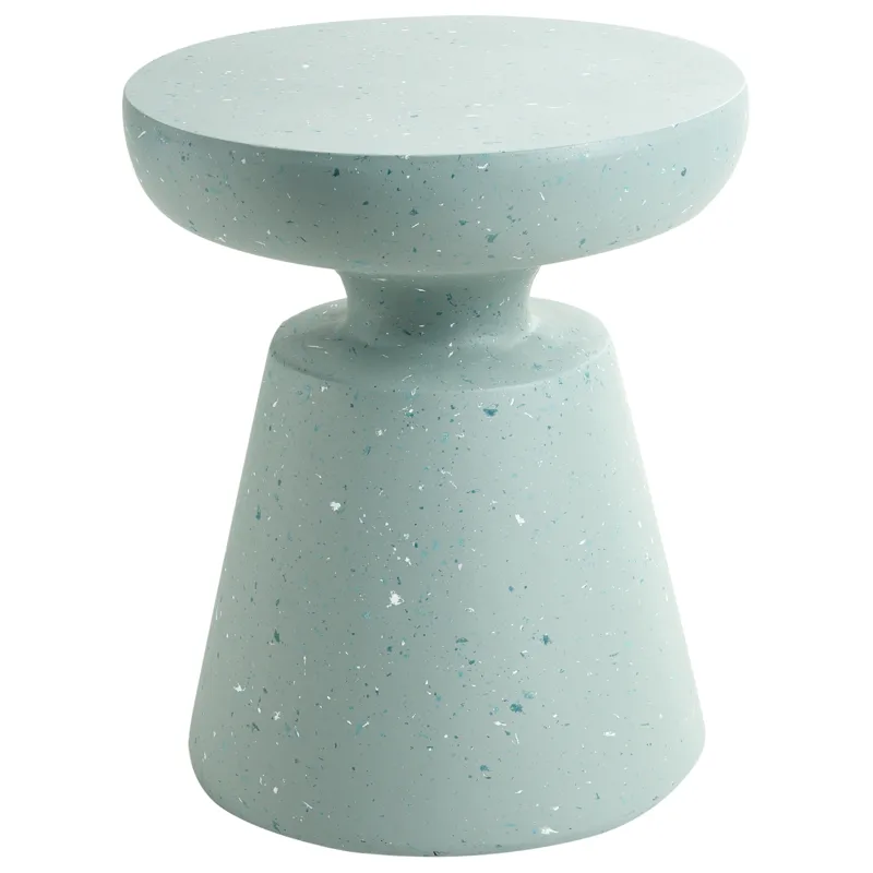 Sidobord utomhus Mincio 45 cm Terrazzoeffekt, Grön