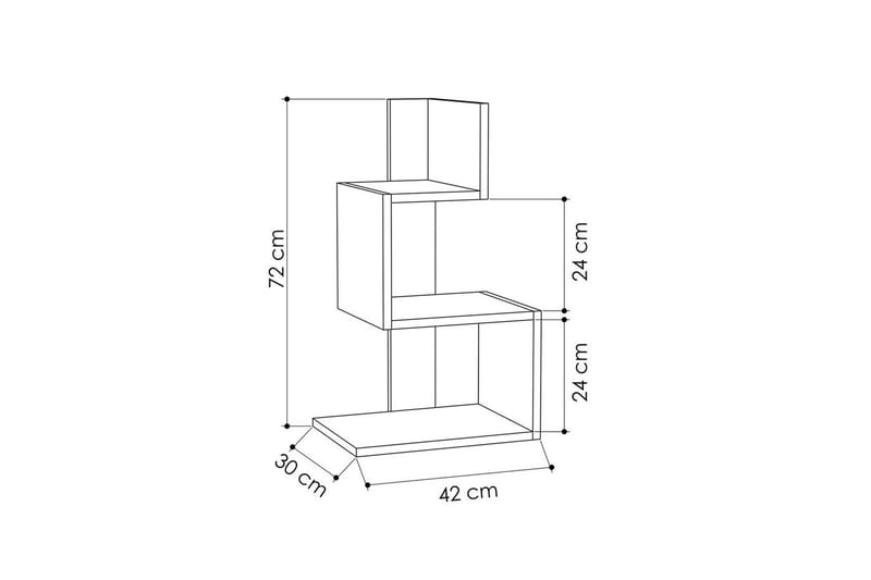 Sidobord Veyaie Vit / Ek - Vit - Möbler - Bord & matgrupper - Avlastningsbord - Lampbord