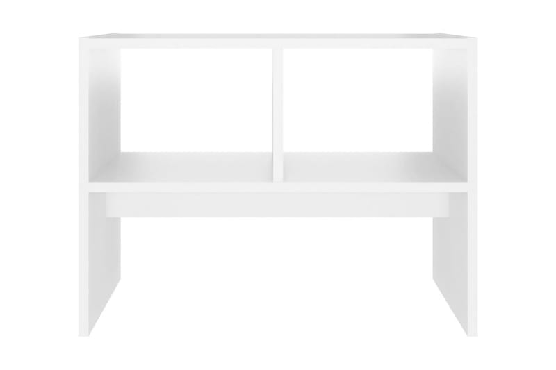 Sidobord vit 60x40x45 cm spånskiva - Vit - Lampbord - Brickbord & småbord