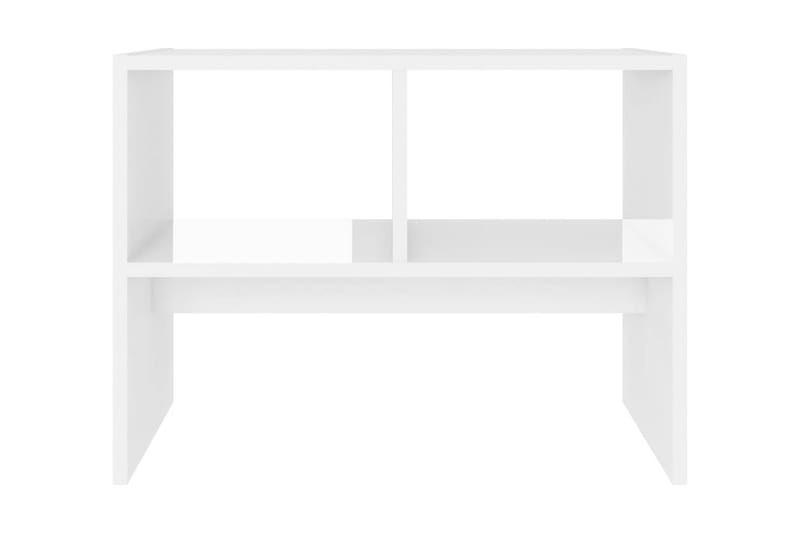 Sidobord vit högglans 60x40x45 cm spånskiva - Vit - Lampbord - Brickbord & småbord