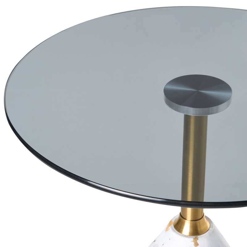 Sidobord Wabby - Vit marmor - Möbler - Bord & matgrupper - Avlastningsbord - Lampbord