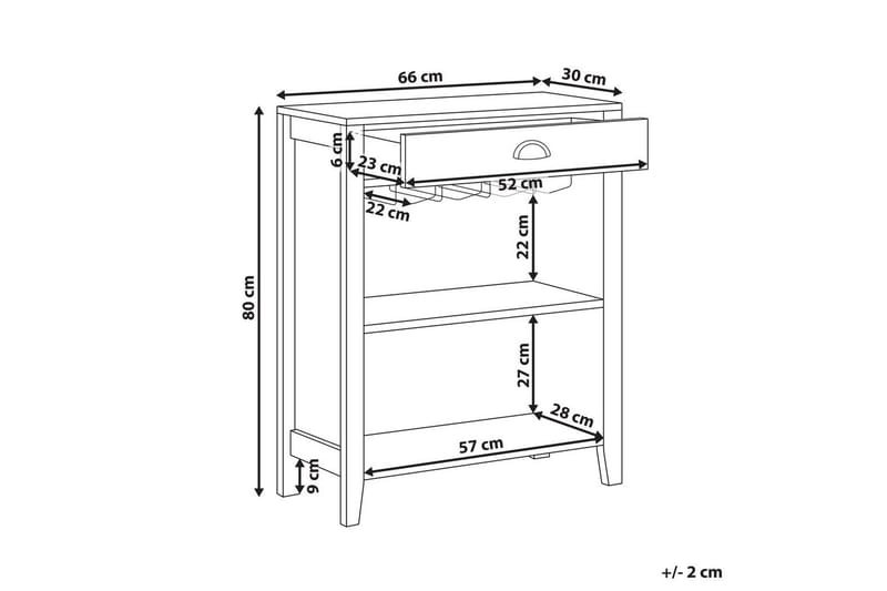 Sidobord Walkerston Ljus trä - Ljus trä - Möbler - Bord & matgrupper - Avlastningsbord - Lampbord