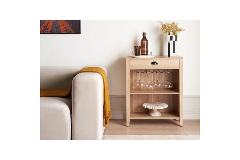 Sidobord Walkerston Ljus trä - Ljus trä - Möbler - Bord & matgrupper - Avlastningsbord - Lampbord