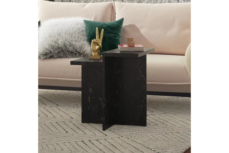 Sidobord/Avslutningsbord Brielle Svart marmor - Svart marmor - Möbler - Bord & matgrupper - Avlastningsbord - Lampbord