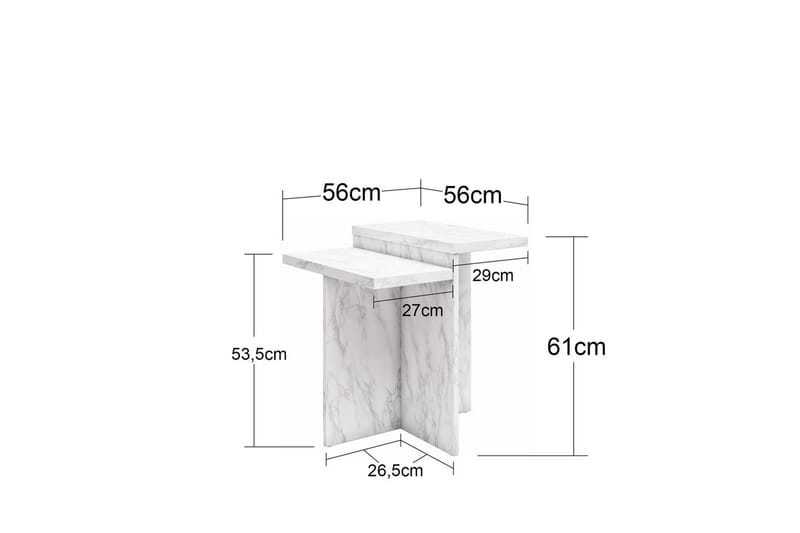 Sidobord/Avslutningsbord Brielle Svart marmor - Svart marmor - Möbler - Bord & matgrupper - Avlastningsbord - Lampbord