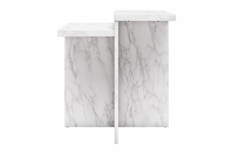 Sidobord/Avslutningsbord Brielle Vit Marmor - Vit Marmor - Möbler - Bord & matgrupper - Avlastningsbord - Lampbord