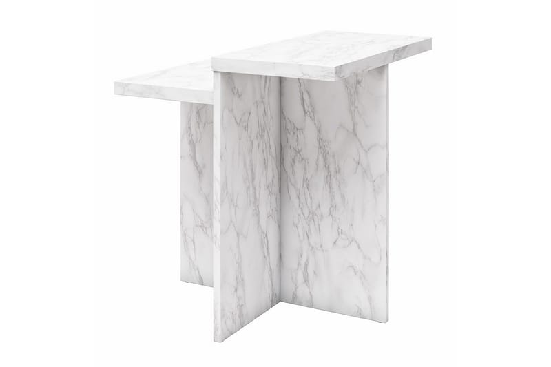 Sidobord/Avslutningsbord Brielle Vit Marmor - Vit Marmor - Möbler - Bord & matgrupper - Avlastningsbord - Lampbord