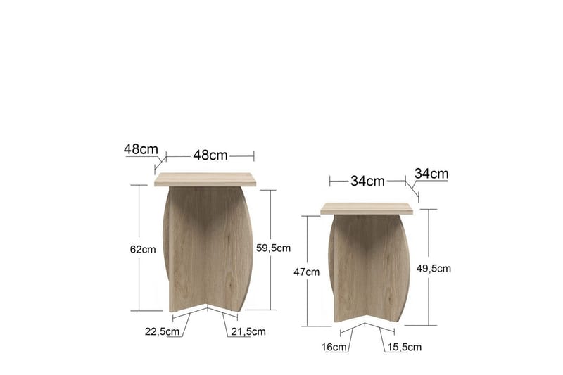 Sidobord/Avslutningsbord Voler Set - Möbler - Bord & matgrupper - Avlastningsbord - Lampbord