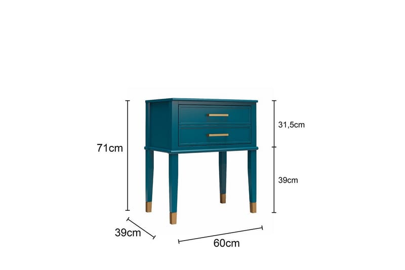 Sidobord/Avslutningsbord Westerleigh Duvgrå - Duvgrå - Möbler - Bord & matgrupper - Avlastningsbord - Lampbord