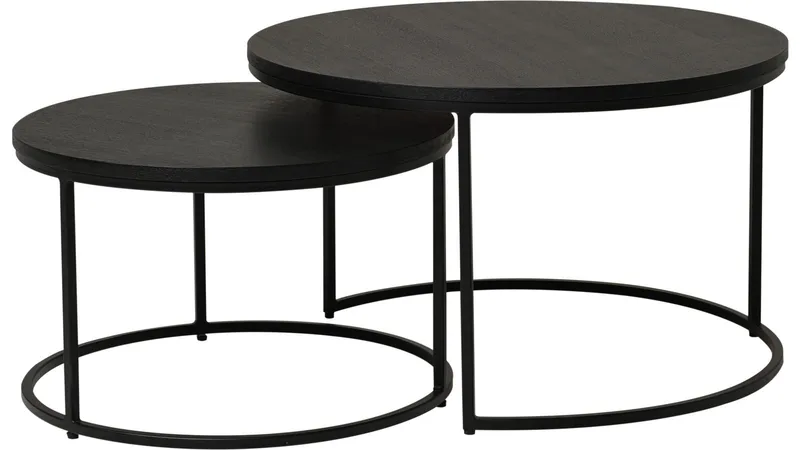 Sidobordset Kapelvej Rund 60 cm, Svart