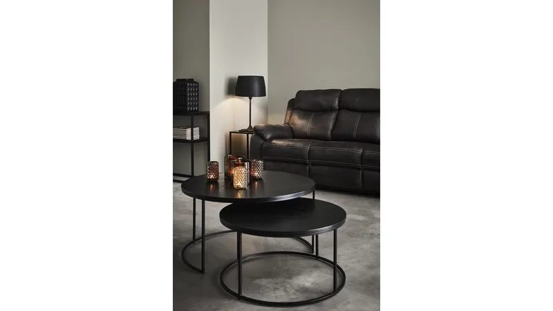 Sidobordset Kapelvej Rund 60 cm - Svart - Möbler - Bord & matgrupper - Avlastningsbord - Satsbord