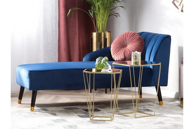 Sierra Sidobord 2 St 45|35 cm - Guld - Möbler - Bord & matgrupper - Avlastningsbord - Lampbord